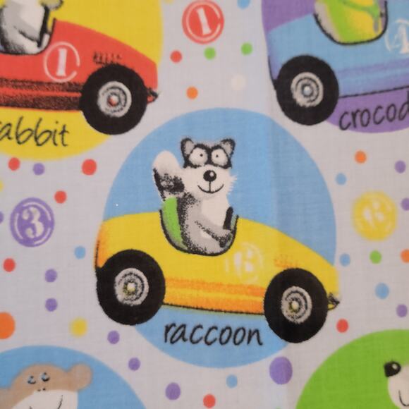 Cotton Fabric Animal Cars Race Print 1 Yd x 44" Kids Sewing Hancock Fabrics - Picture 7 of 13